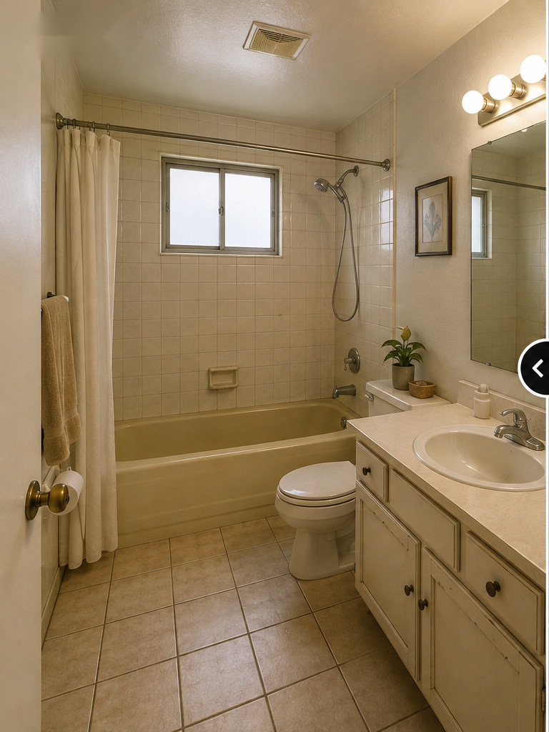 Outdated bathroom before remodeling