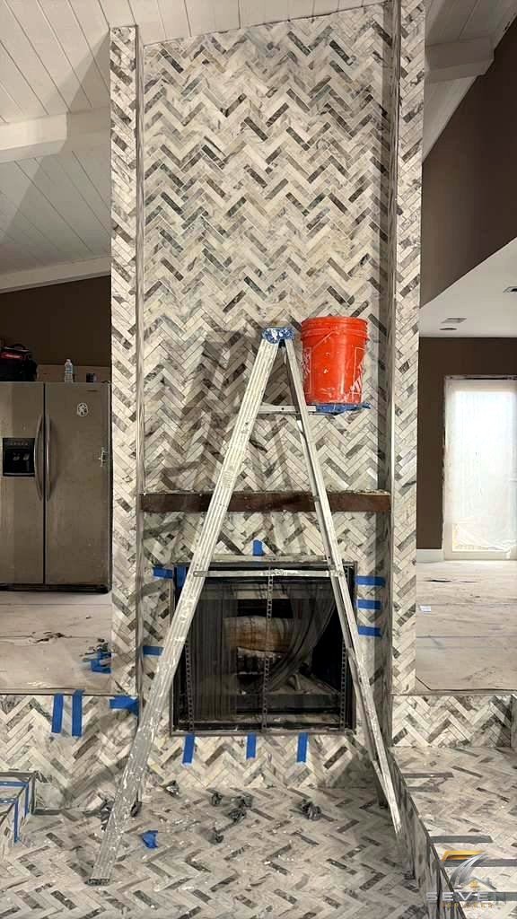 Marble tile installation and finishing by Seven Services